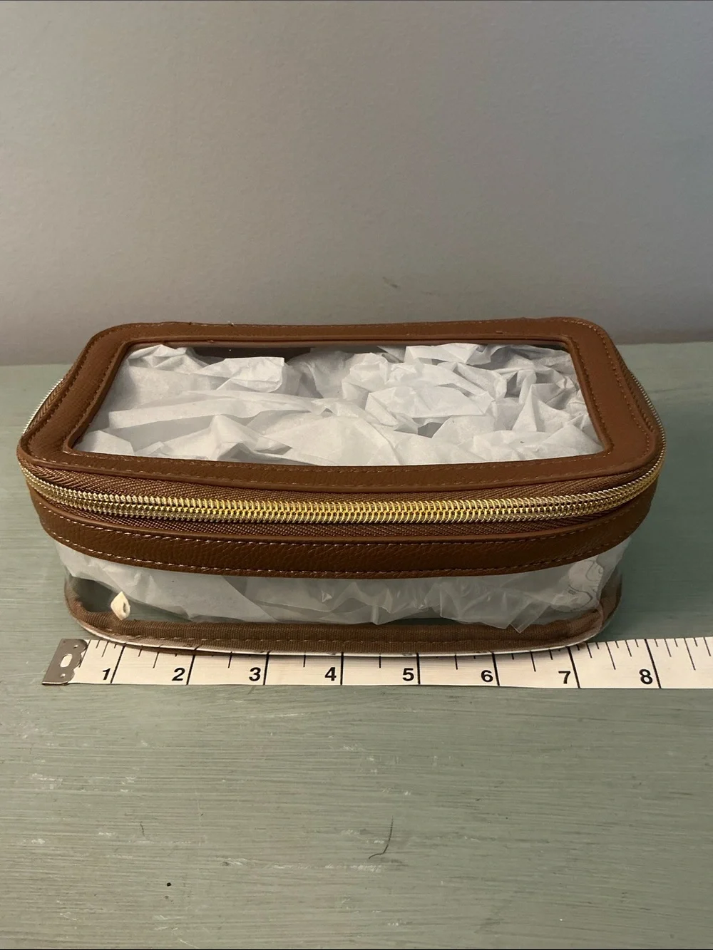 a new day Brown Clear Makeup Travel Case New